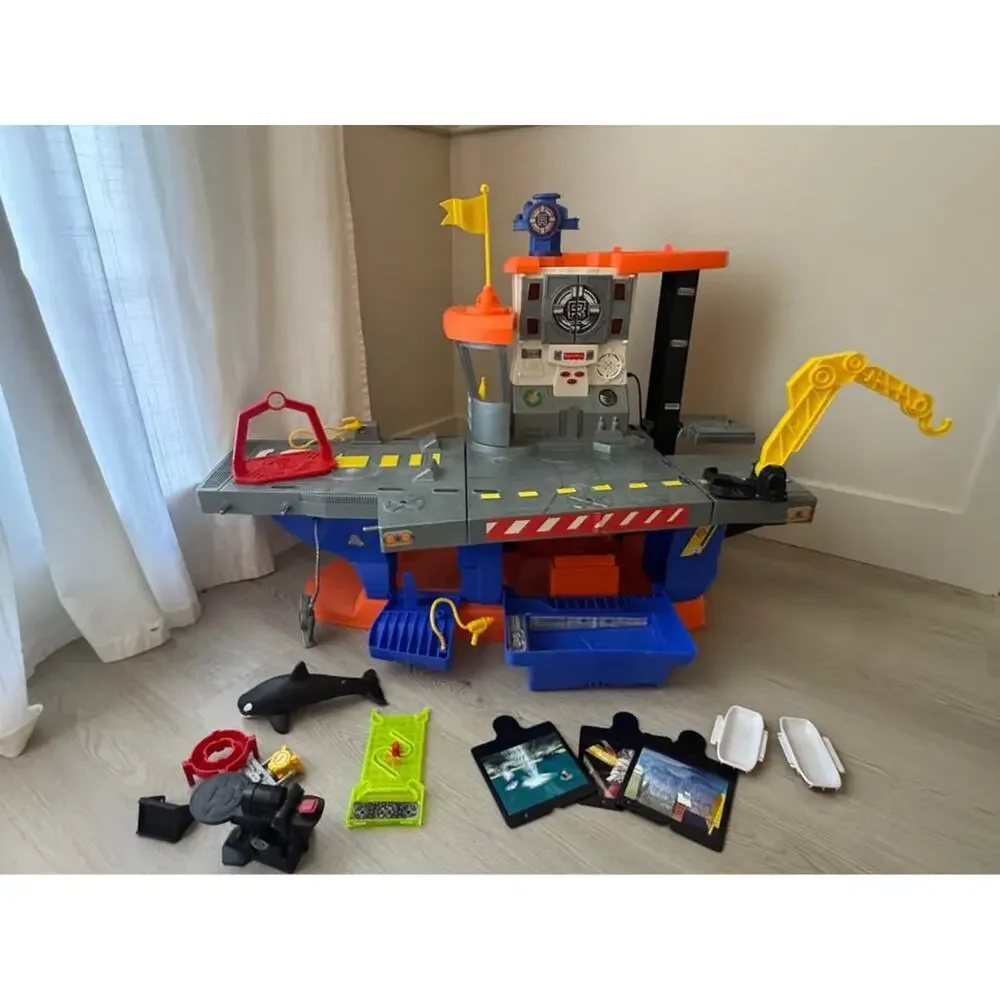 Fisher-Price Rescue Heroes Aquatic Rescue Command Center Aircraft Carrier Ship